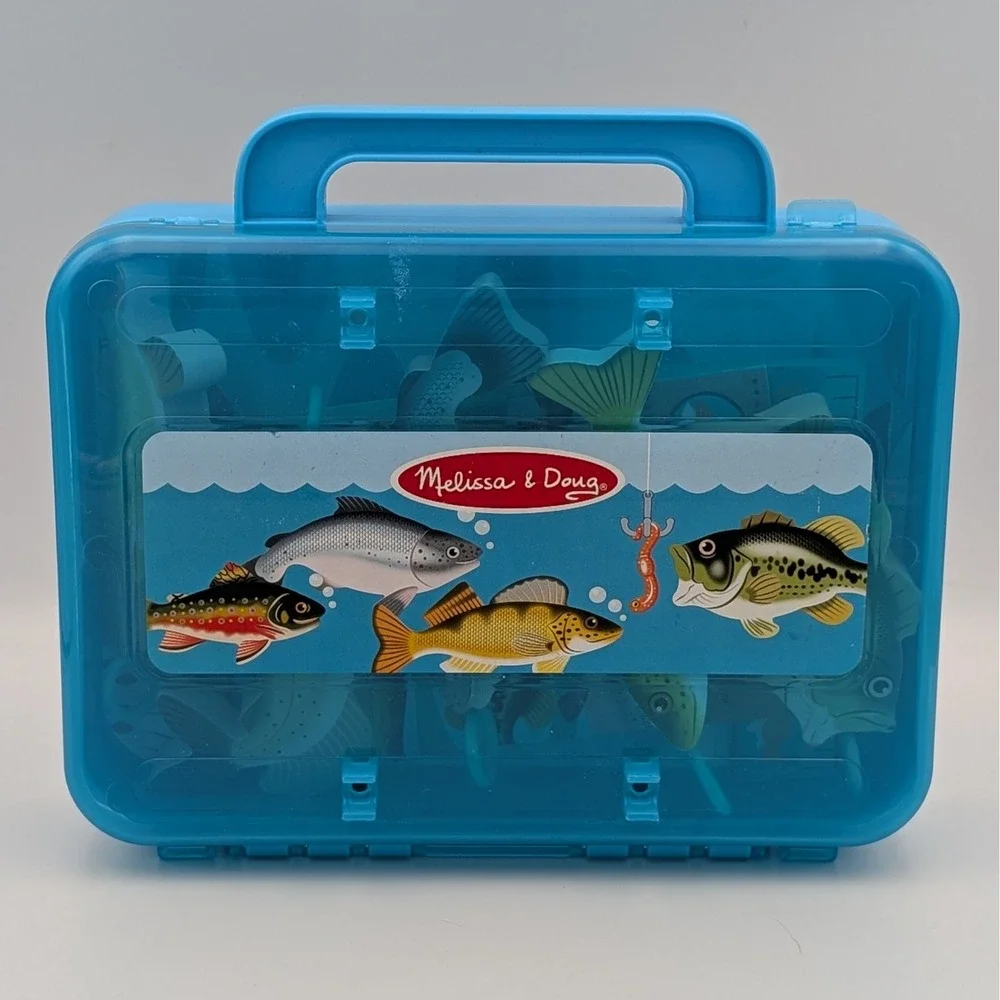 Melissa & Doug Let's Explore Fishing Play Set Tackle Box Rods Fish Magnetic
